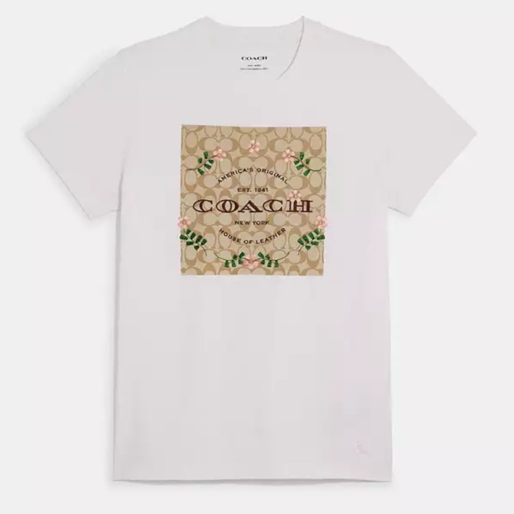 Coach Signature Floral Knot T Shirt